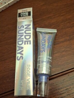 Pagevine Nude Sundays Peptide Foundation Tint SPF 50 30ml New #101